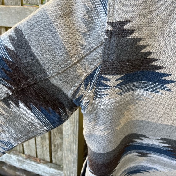 Jachs New York Men’s Aztec Sherpa Lined Button Down Shirt Jacket Shacket Sz S - Picture 9 of 16